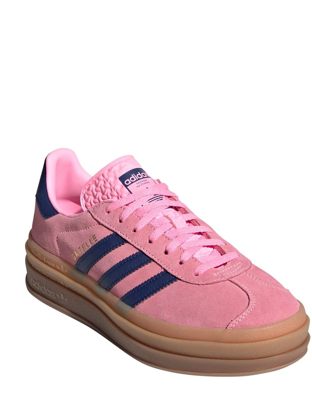 Adidas Originals Women’s Gazelle Bold Pink Glow/Victory Blue/Gum Platform Sz 8.5